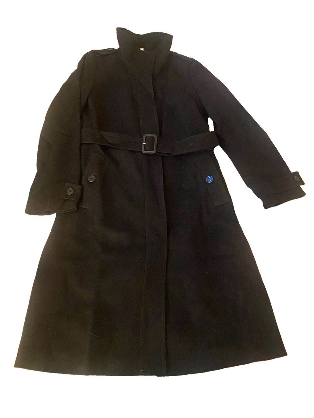 Burberry Black Trench Coat with Belt